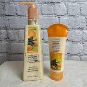 Bath & Body Works Crisp Citrus Herb Antibac Moisturizing HandSoap Lotion LOT NEW